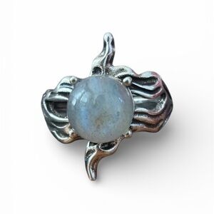 natural Fire Labradorite ring